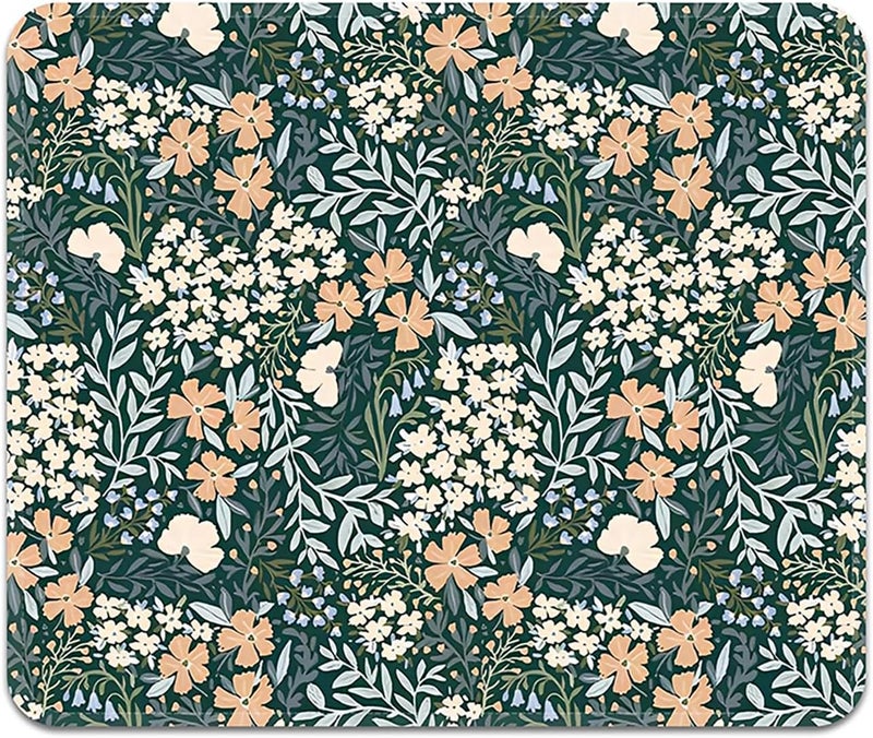 FROGIGO Square Mouse Pad with Stitched Edge, Premium Mousepad Washable Cloth. Computer Mouse Pad with Non-Slip Rubber Base, Mouse Pads for Computers Laptop Mouse 9.25x7.75x0.12 inch-Flower I - Image 2